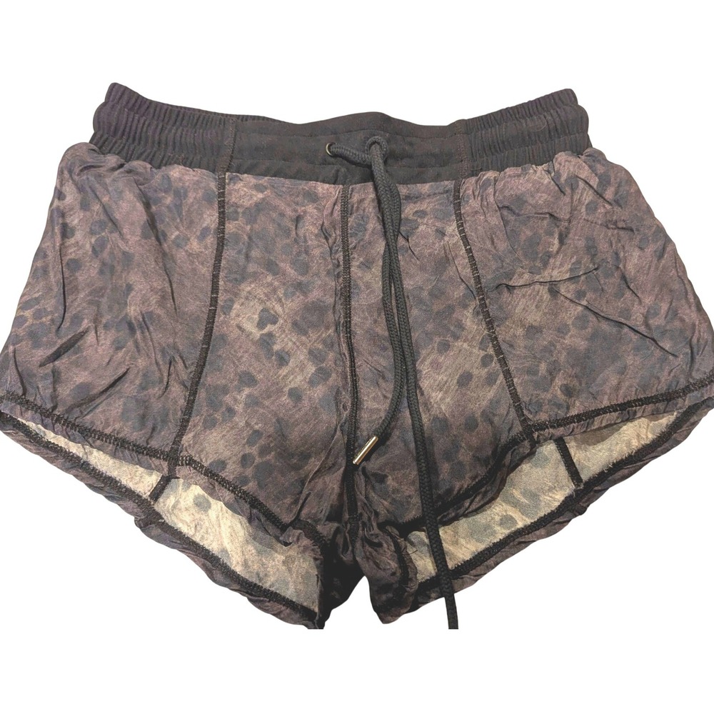 Splits59‎ Animal Print Running Shorts Drawstring Activewear XS